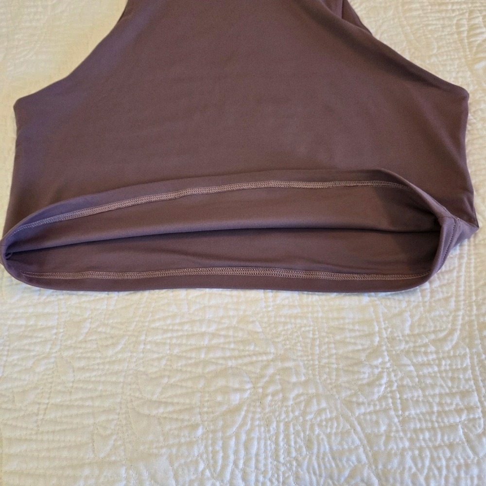 REORIA Sleeveless High Neck Double Lined Casual Basic Tank Plum XL - Picture 5 of 10
